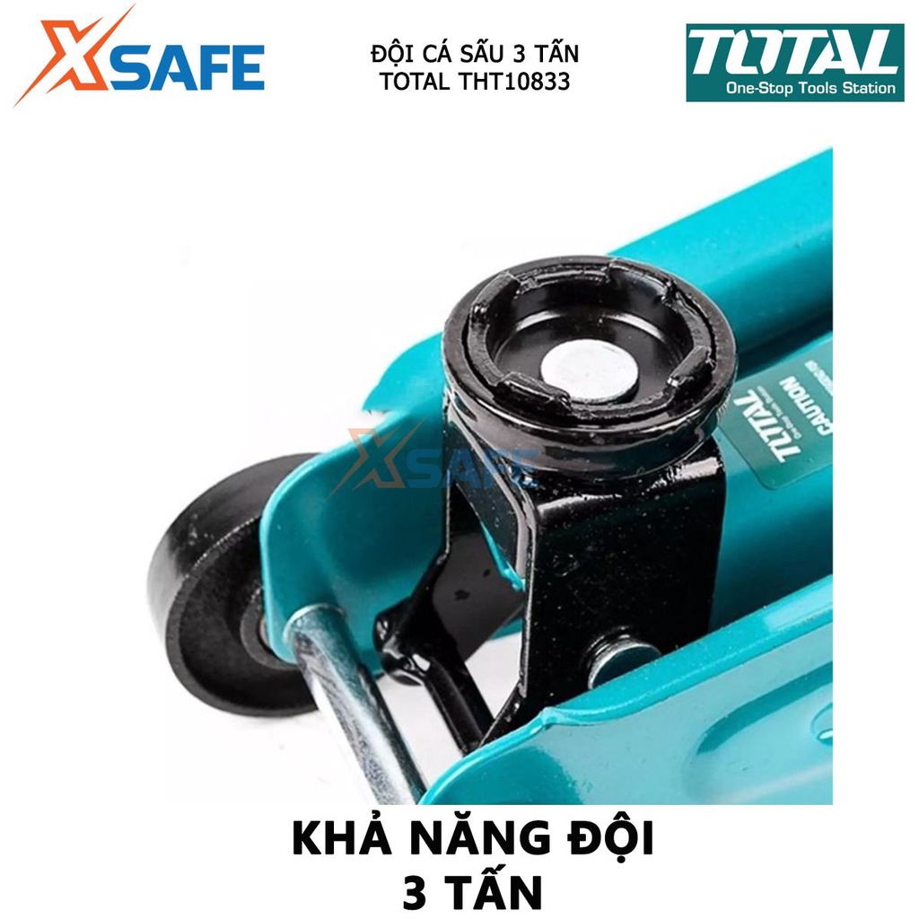 Con đội cá sấu 3 tấn TOTAL THT10833 kích cá sấu khả năng đội 3 tấn kích nâng các vật nặng trọng lượng lớn, cồng kềnh
