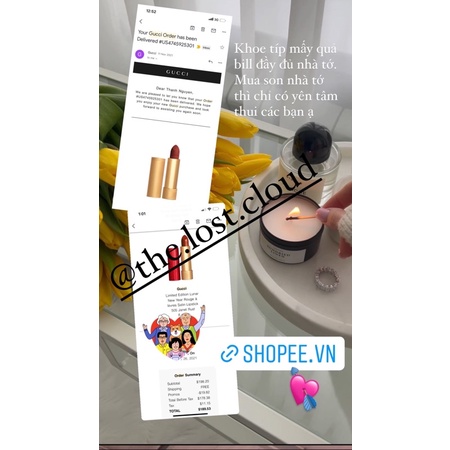 Son Gucci CHÍNH HÃNG Rouge À Lèvres Mat 208, 505 sẵn