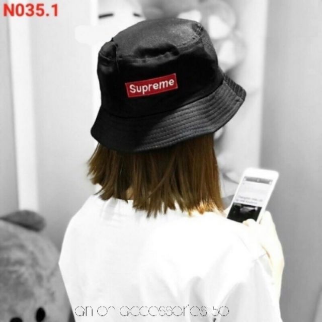 Nón bucket supreme đen ✨✨✨