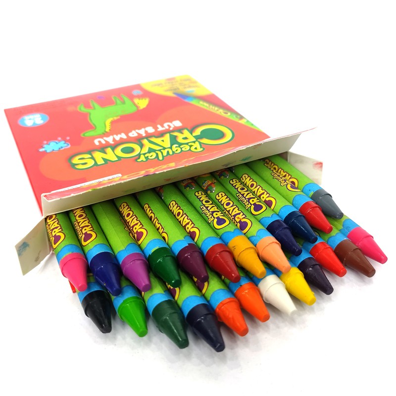 Bút Sáp Màu Duka: Bút Sáp Màu Regular Crayons (24 Màu) DK 3303-24