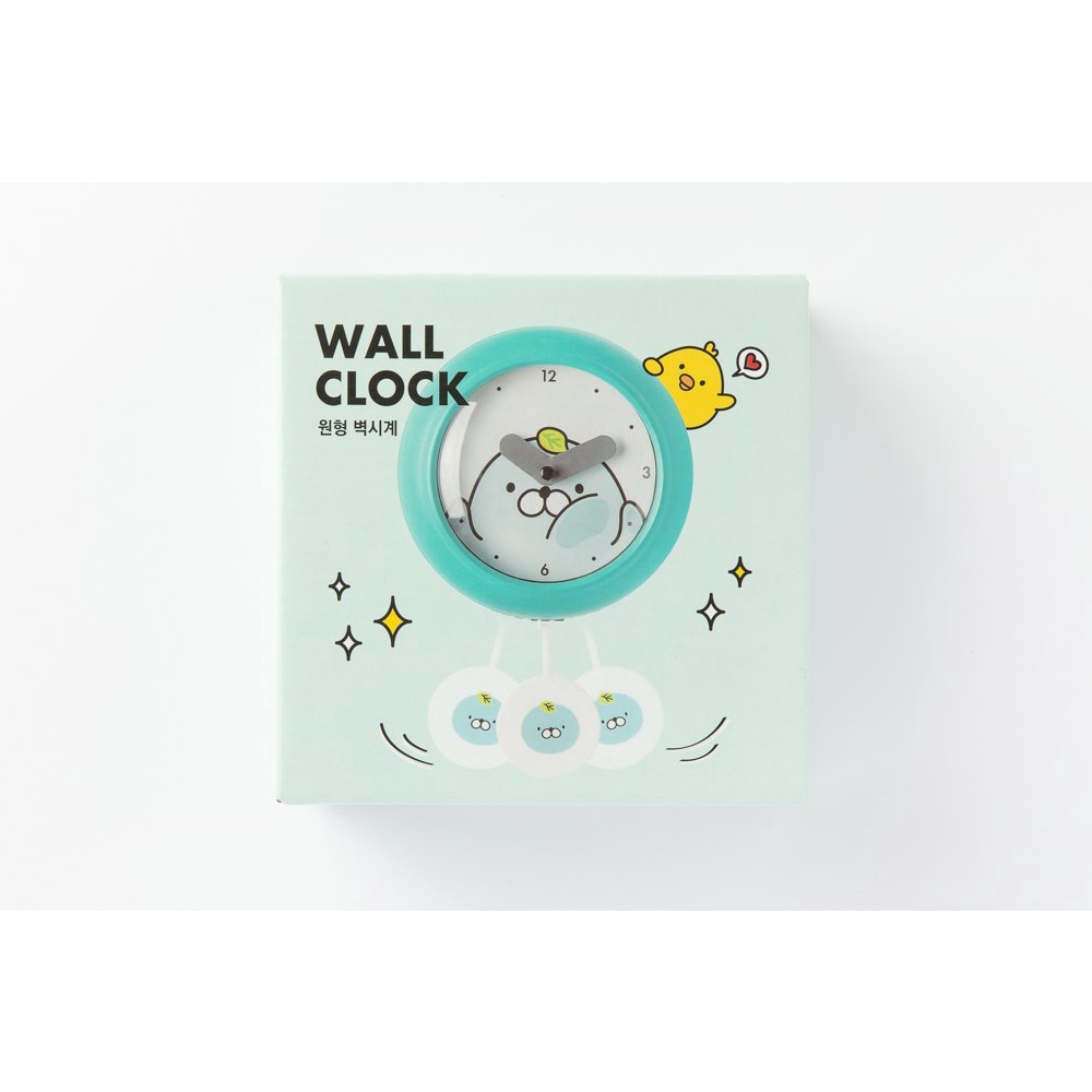 Đồng Hồ Treo Tường ARTBOX Hàn Quốc Hình Tròn Họa Tiết Otto Màu Xanh Dương