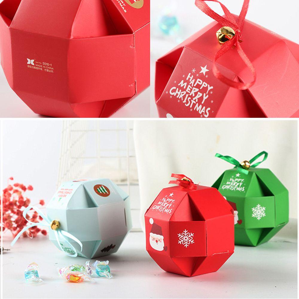 Set 10 Hộp Đựng Bánh Kẹo In Họa Tiết Giáng Sinh