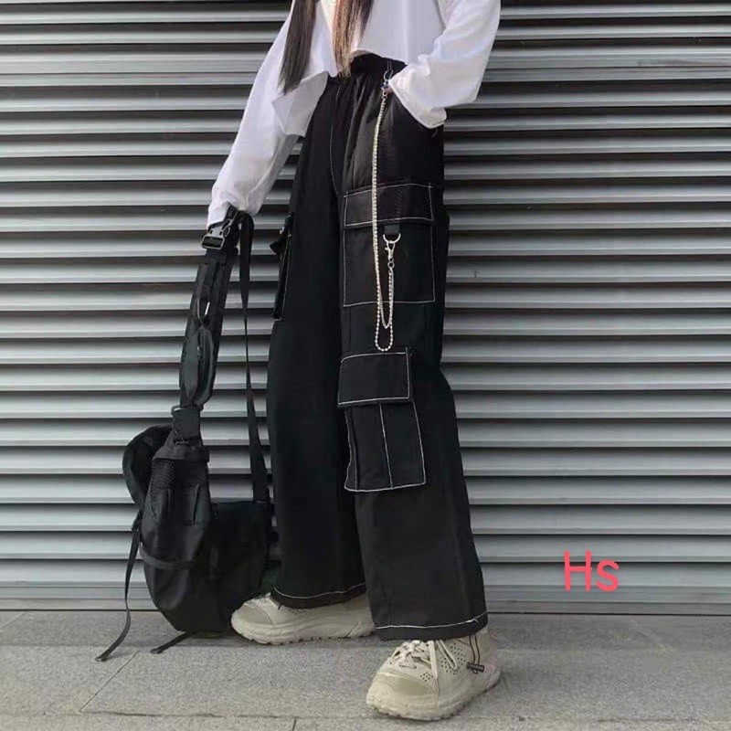 Quần giả jean dây xích HS67