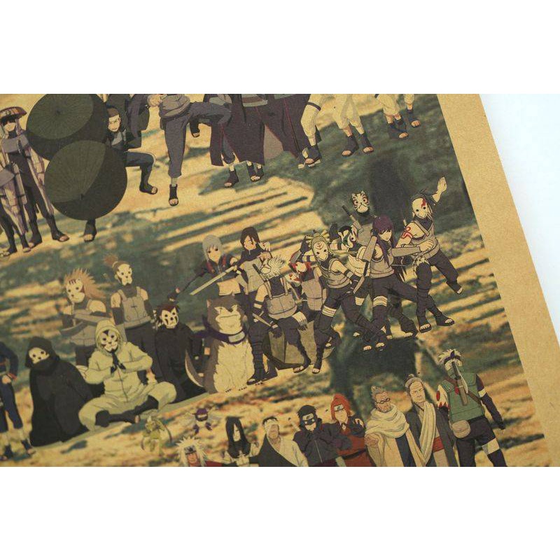Tấm Áp Phích Trang Trí Nội Thất In Hình Nhân Vật Phim Naruto Kích Thước 70.5x50cm