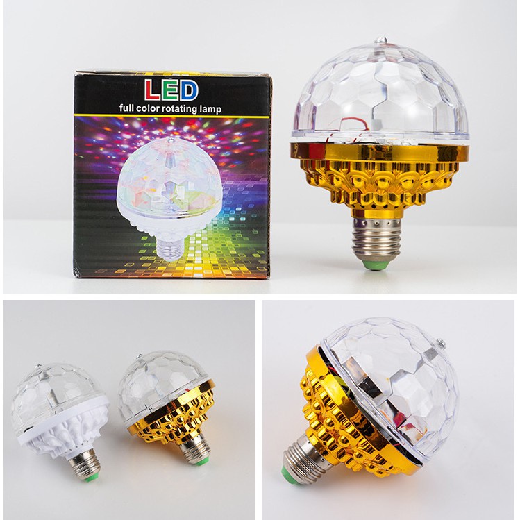 Đèn Led Nháy Chớp 7 Màu Tự Xoay Đui Tròn Trang Trí Phòng Karaoke, Vũ Trường Ánh Sáng Cực Đẹp