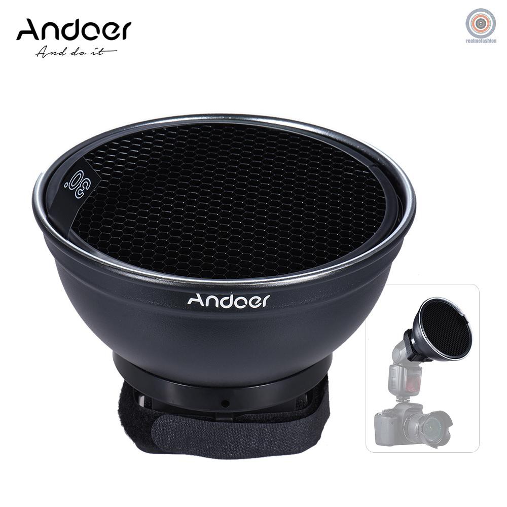 Đĩa Khuếch Tán Ánh Sáng 5.9 '' 15cm 30 Độ Hình Tổ Ong Cho Đèn Flash Neewer Yongnuo Godox Meike Vivi