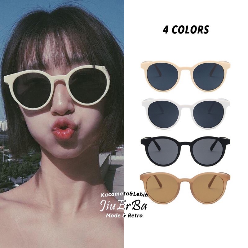 Kính Ulzzang Gọng Tròn Hot Trend - Kính Gọng Tròn Đi Biển - Kính Gọng Tròn Phong Cách Hàn Quốc Cute 2.