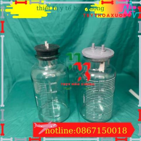 Bình Thủy Tinh Đựng Dịch Cho Máy Hút Dịch 2 Bình Yuwell 7A-23D, 7A-23B