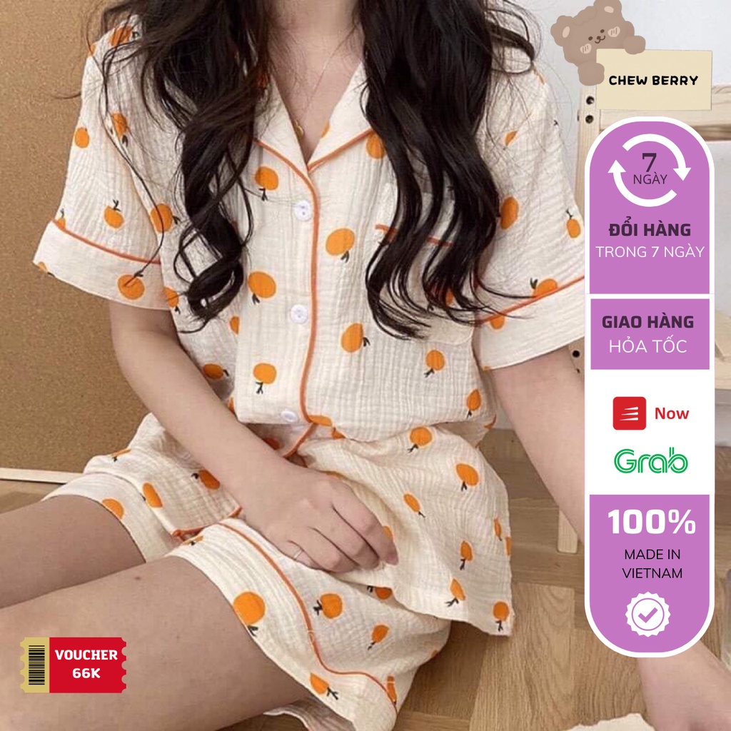 BỘ NGỦ NỮ CAXA 🦋 SET PIJAMA MẶC NHÀ 2 MÀU XANH CAM🦋 | BigBuy360 - bigbuy360.vn