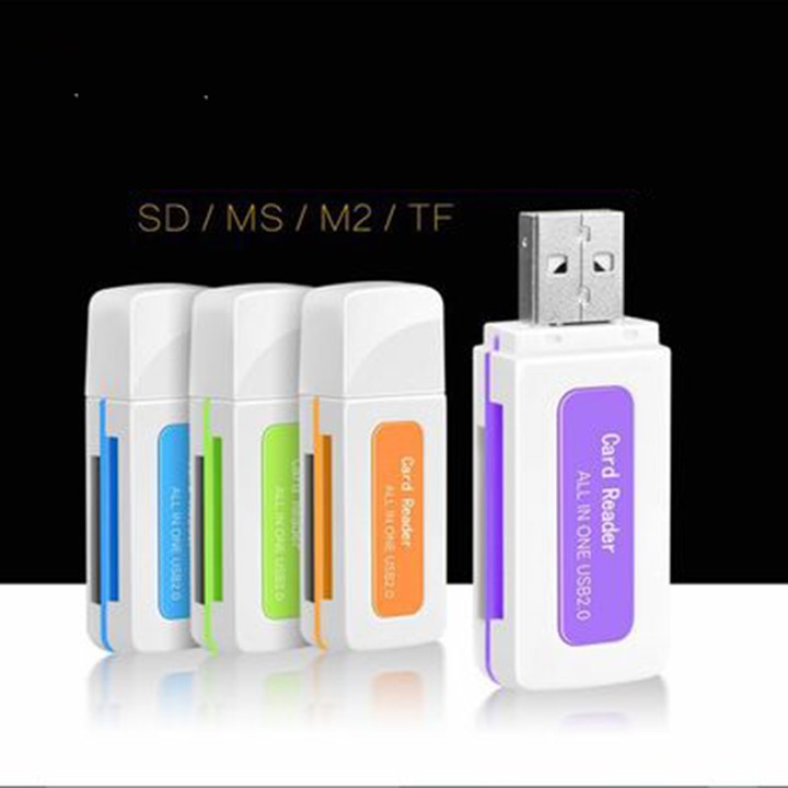 Đầu đọc thẻ nhớ micro USB đa năng USB All in one 5in1 cho máy ảnh laptop điện thoại ip có nắp đậy