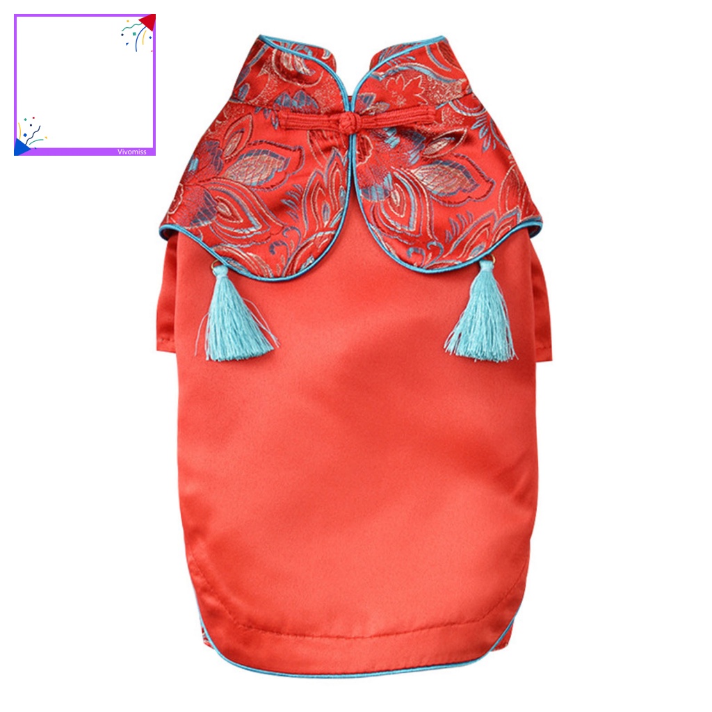Sườn Xám Có Thể Giặt Lại Thoải Mái Thời Trang Xuân Hè Cho Thú Cưng
