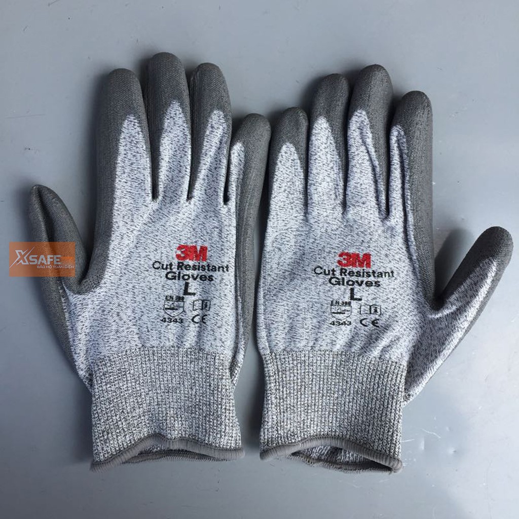 Găng tay bảo hộ lao động 3M cấp độ 3 dày dặn, sợi HPPE siêu bền chắc, bảo vệ tay an toàn khỏi vật sắc nhọn - chính hãng