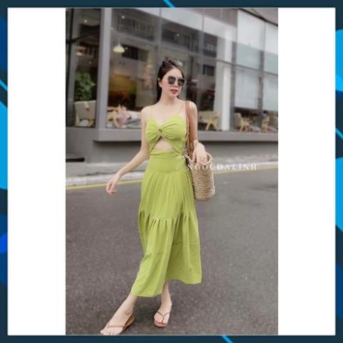 Đầm 2 Dây Dáng Dài Đi Biển Hot Hit