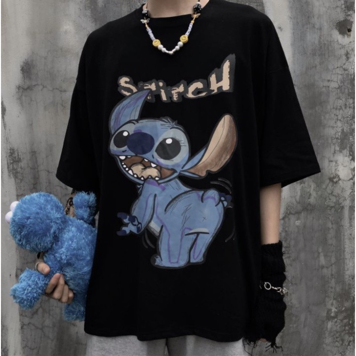Áo Thun Tay Lỡ Form Rộng Stitch Siêu Hot🍁 Unisex nam nữ đều mặc được | BigBuy360 - bigbuy360.vn