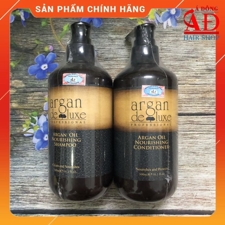 [Chính hãng] Bộ Dầu gội xả phục hồi tóc hư tổn Argan Deluxe Nourishing Oil 300mlx2