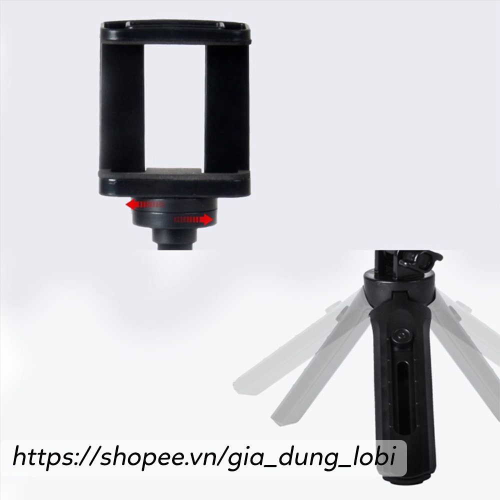 Chân đỡ điện thoại tripod mini để kẹp điện thoại máy ảnh 3 chân livestream quay phim video chụp ảnh