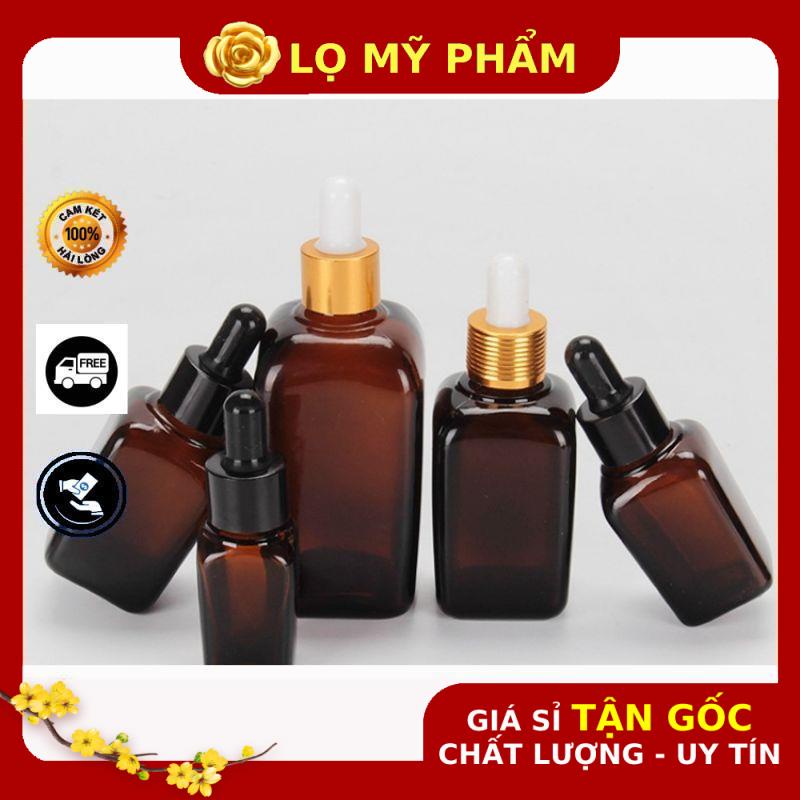Lọ Chiết Serum ❤ GIÁ TỐT NHẤT ❤ [15ml,25ml,35ml] Lọ đựng tinh dầu Nâu vuông chiết serum, đựng mỹ phẩm , phụ kiện du lịch