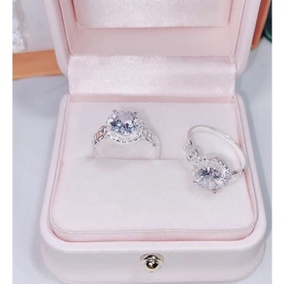 Nhẫn kim tiền đá ,bạc 925