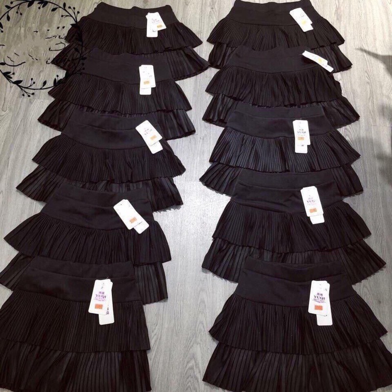 CHÂN VÁY DẬP LY 2 TẦNG QUỐC DÂN