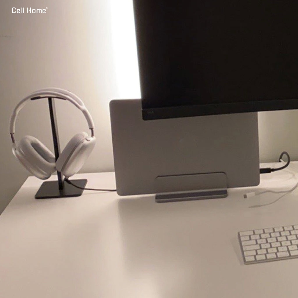 Đế dựng nhôm nguyên khối cho Macbook iPad SurFace dạng đứng giá đỡ laptop tuỳ chỉnh độ rộng