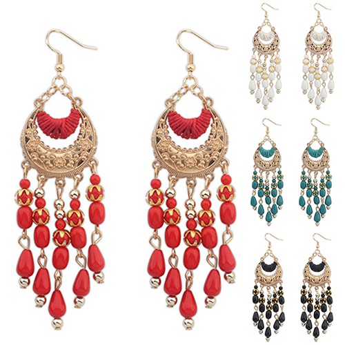 Cặp khuyên tai dạng tua rua phong cách Boho sang trọng dành cho nữ