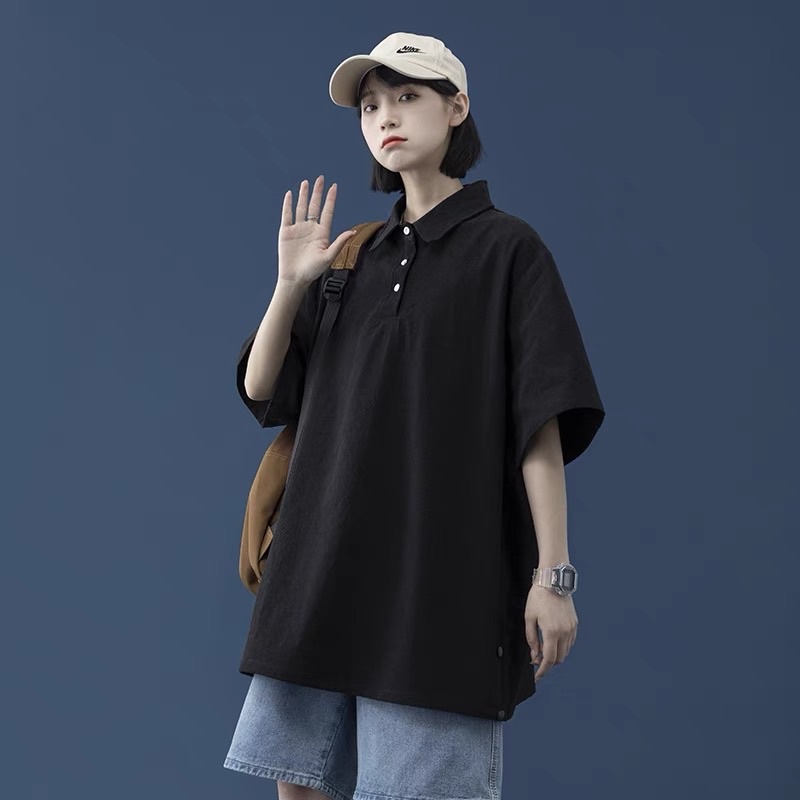 áo polo cộc tay nam nư rộng -áo polo tay lỡ  form rộng - phong cách hiphop đường phố -A1- hottrend 2022 | BigBuy360 - bigbuy360.vn