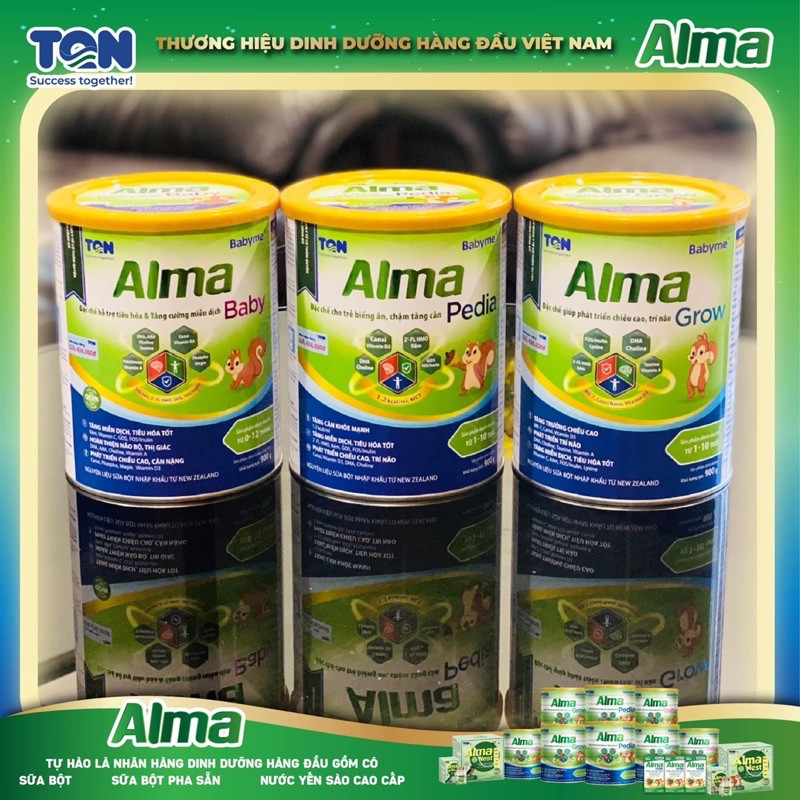 Sữa Bột Alma Pedia, Alma Baby, Alma Grow đủ loại (date mới)