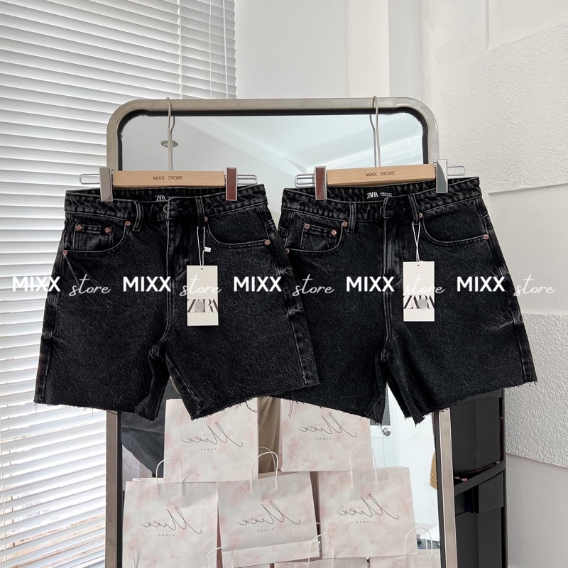 Quần Short Nữ ZARA cắt lai chất cotton xuất xịn phom ngố siêu kool