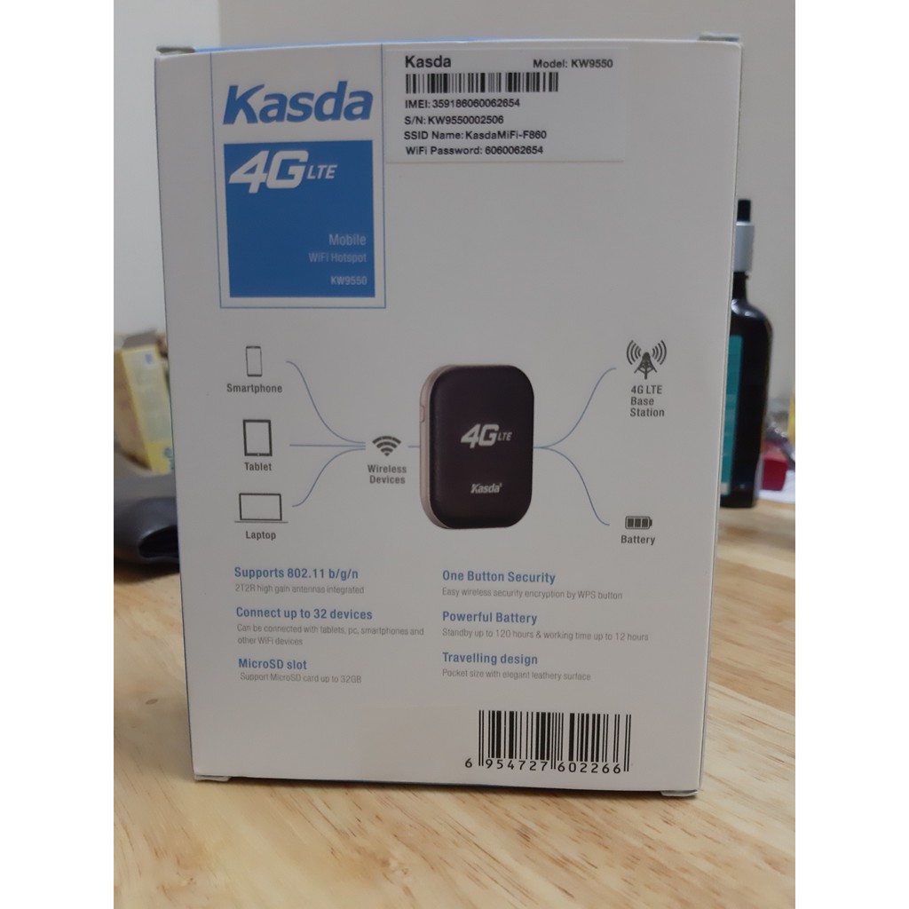  Bộ phát Wifi 4G Kasda KW9550 - Hàng chính hãng