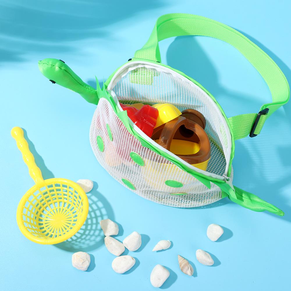 LEISURE Túi Lưới Đựng Đồ Chơi Đi Biển Cho Bé