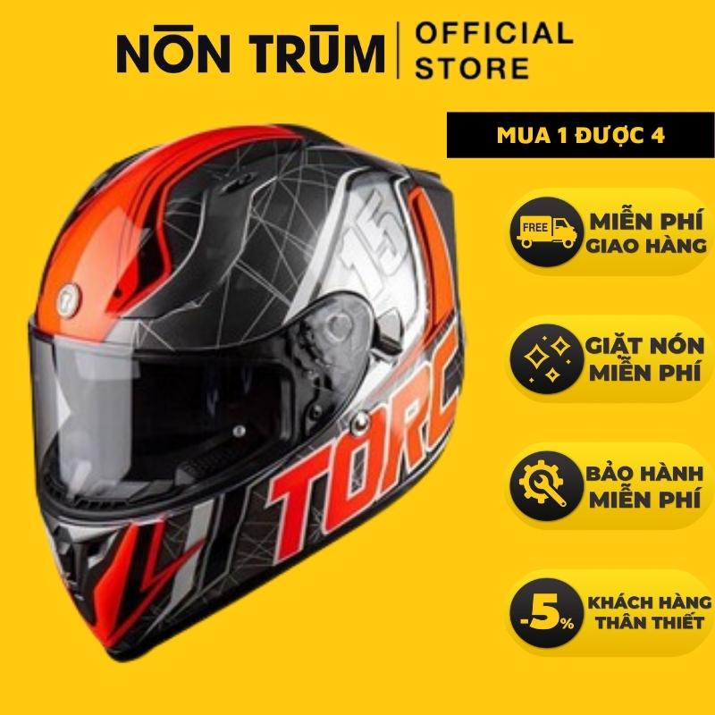 Nón bảo hiểm fullface TORC T18 2 kính chính hãng - XÁM CAM
