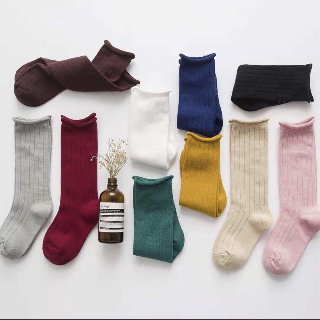 Tất cao cổ trẻ em 𝑭𝒓𝒆𝒆𝒔𝒉𝒊𝒑 Set 7 Tất CỔ CAO SẮC MÀU CHO BÉ