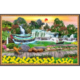 Tranh trang trí treo tường phòng khách, phòng ngủ, tranh 3d kích thước 60 x 90 cm và 120 x 80 cm mã 7