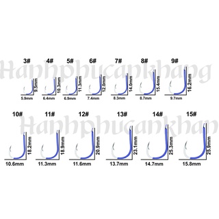 Hộp 200 Lưỡi Câu Cá Thép Titan ( Xanh Dương )