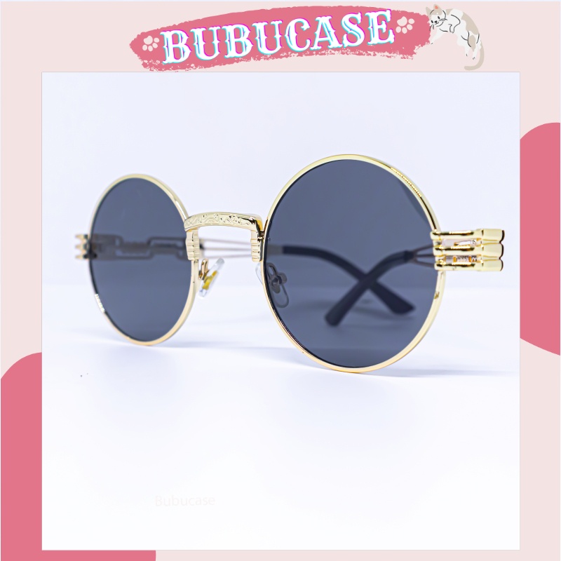 Kính tròn cao cấp - Kính phong cách vintage - Tặng hộp đựng kính khăn lau