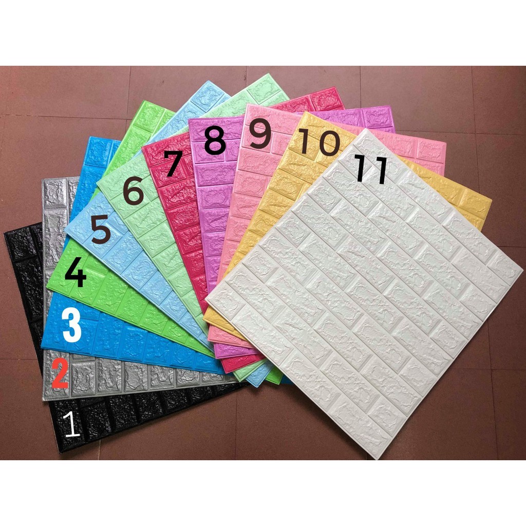 XỐP DÁN TƯỜNG GIẢ GẠCH KHỔ 70X77CM ✔SALE SOCK✔