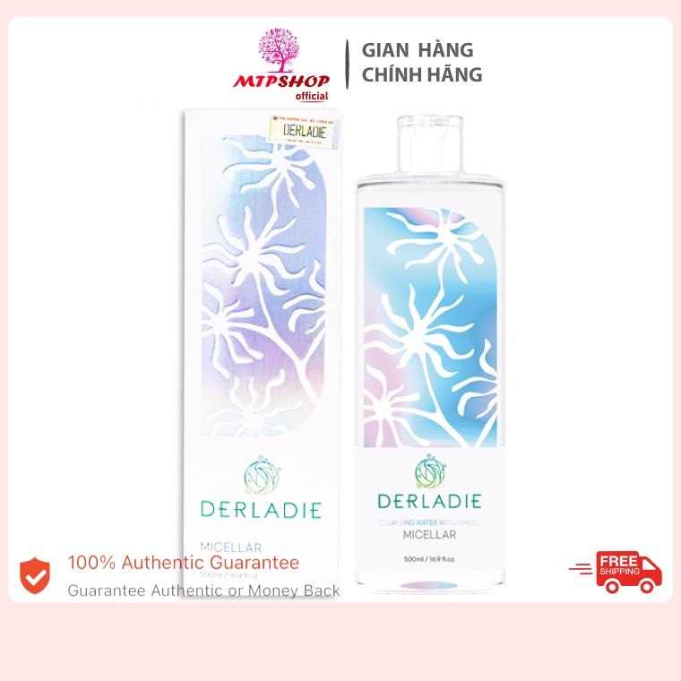 [NEW] Nước Tẩy Trang Làm Sạch Da, Kháng Khuẩn Derladie Cleansing Water 500ml