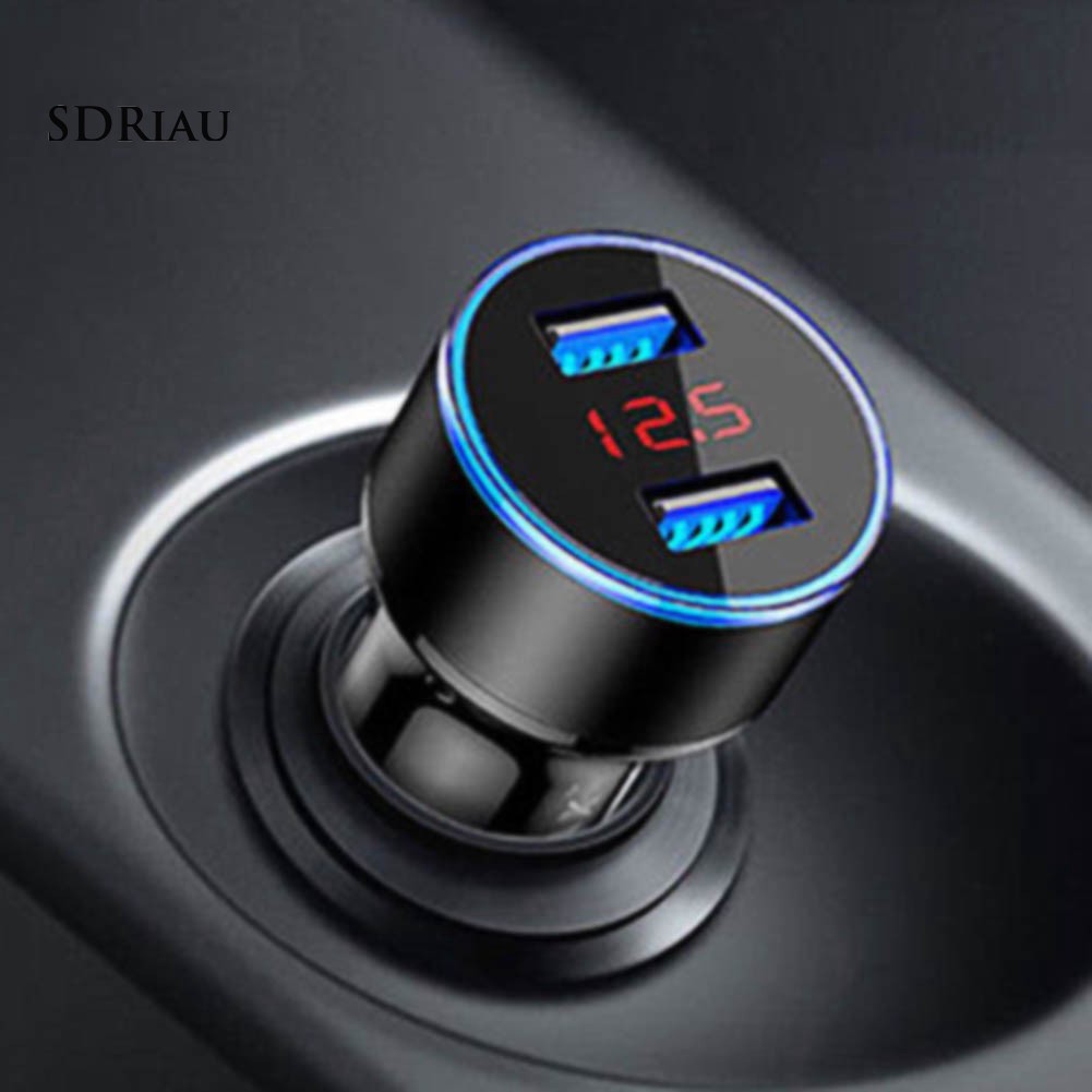 Bộ sạc có cổng USB kép 3.1A tích hợp đèn LED gắn ô tô