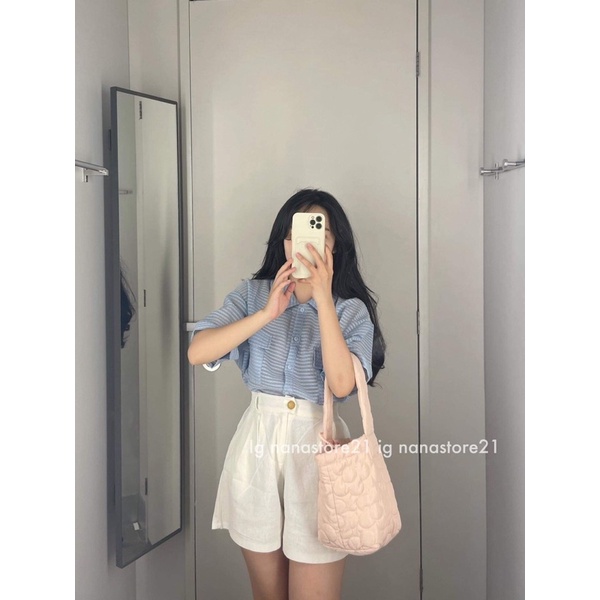 Áo sơ mi xốp basic Nana21 Nanastore21