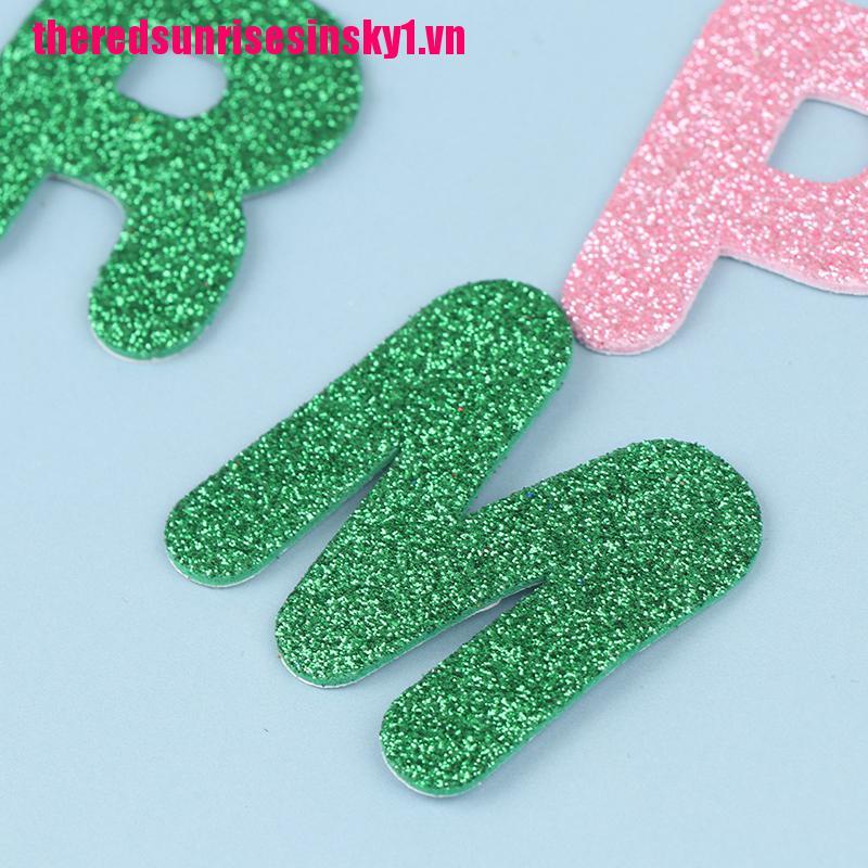 Gói 28 Miếng Dán Chữ Bằng Xốp Lấp Lánh Làm Đồ Thủ Công Cho Bé