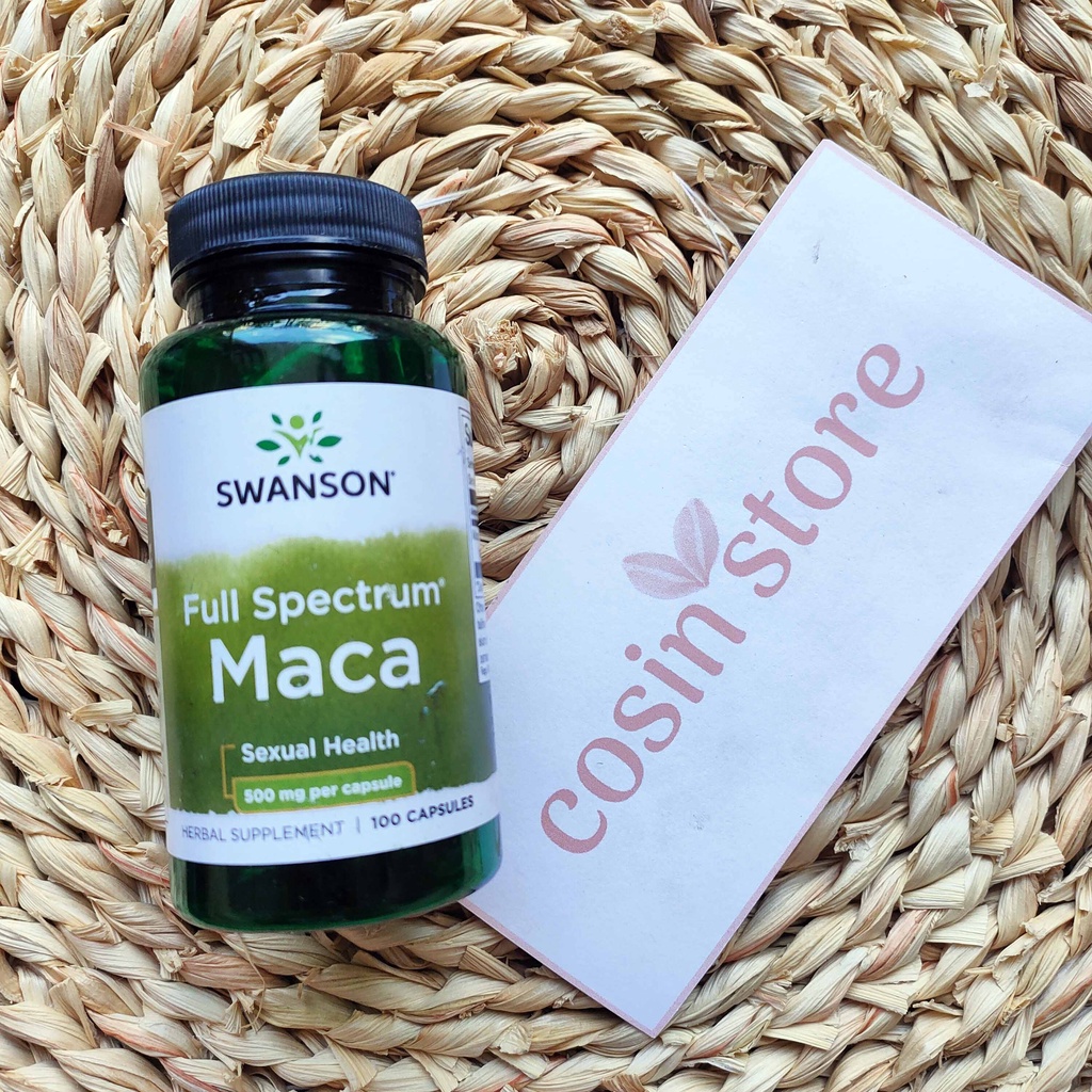 Viên Uống Maca Swanson 500mg 100 viên Hỗ Trợ Tăng Cường sức khỏe Cosin Store