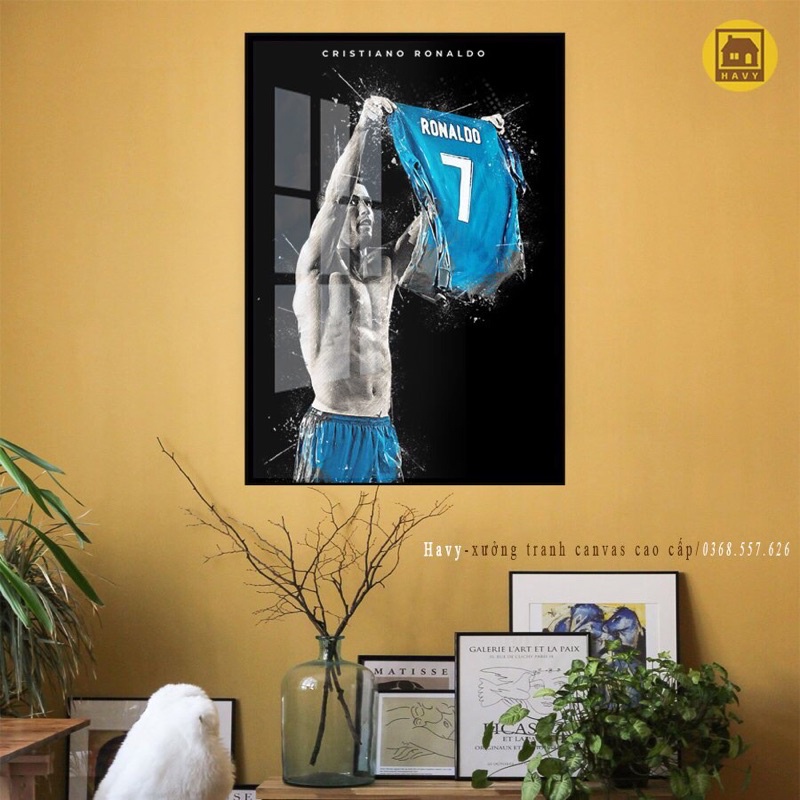 Tranh CR7 Cristiano Ronaldo mica tráng gương