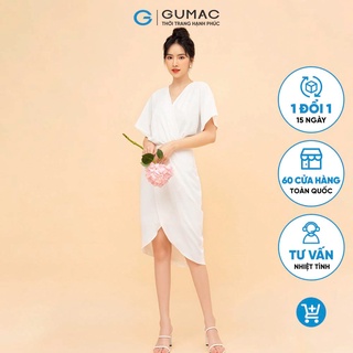 Đầm nhúm ly chéo vạt DB6201 GUMAC