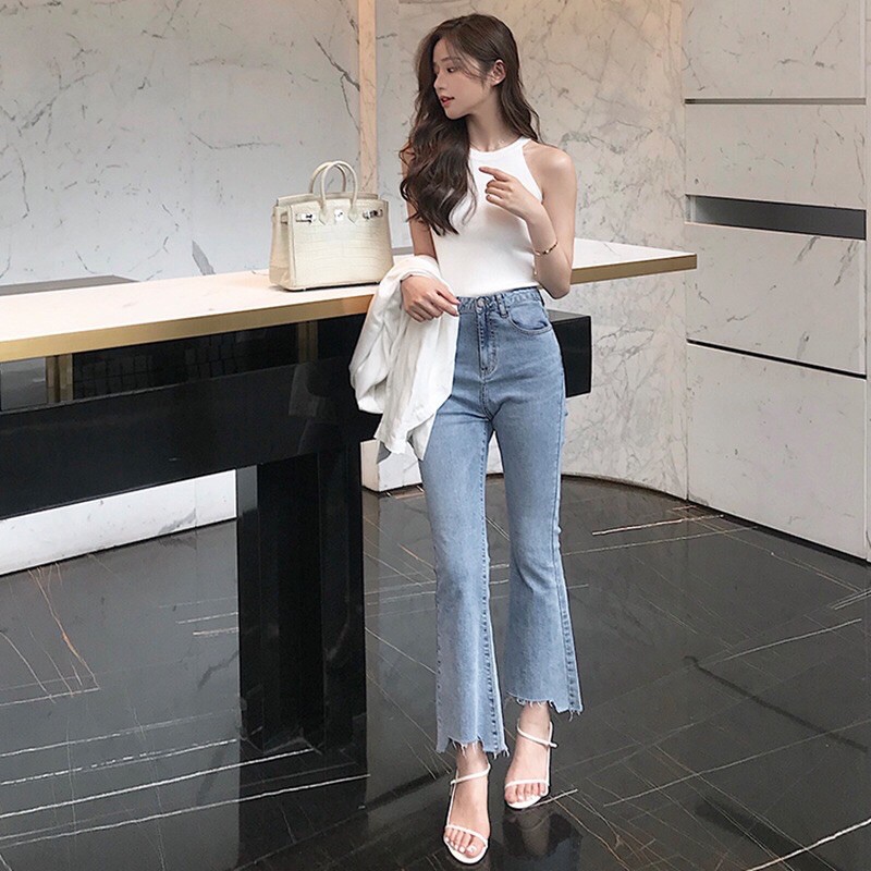 Áo len dệt kim không tay ôm sát phong cách Hàn Quốc