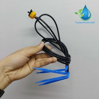Bộ 4 Que Cắm Tưới Nhỏ Giọt Kèm Bù Áp 8L/H Dùng Tưới Dưa Lưới, Cà Chua, Cây Trồng Nhà Màng, Cây Sân Thượng...