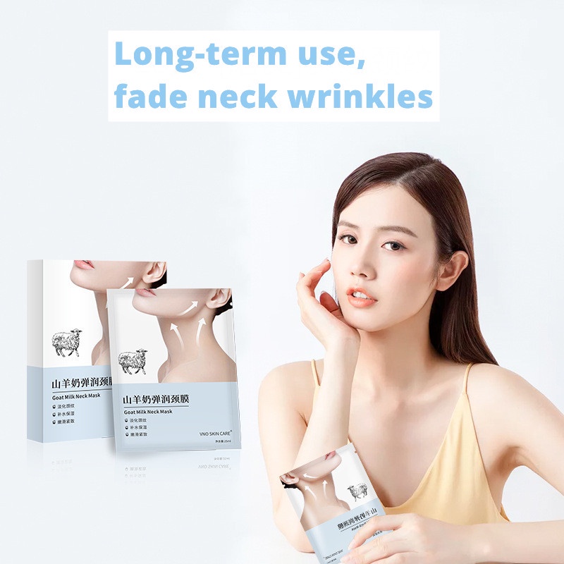 Mặt Nạ Sữa Dê VNO Dưỡng Ẩm Chống Nếp Nhăn Vùng Cổ