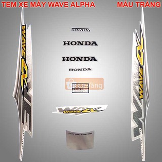Tem xe máy Wave Anpha 2011 - MÀU TRẮNG, MÀU ĐỎ