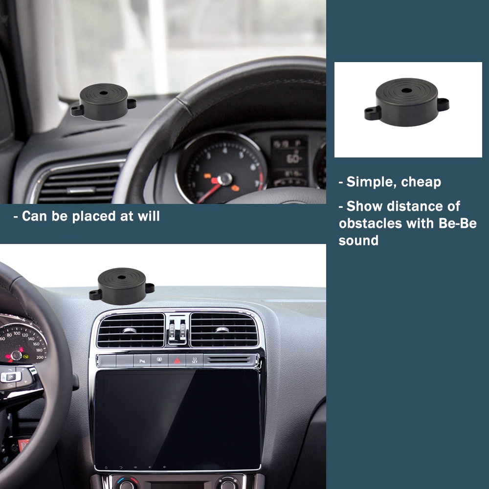 Car Parking Sensor 4 Sensors Buzzer 22mm  Kit Reverse Backup Radar Sound Alert Indicator Probe System 12V