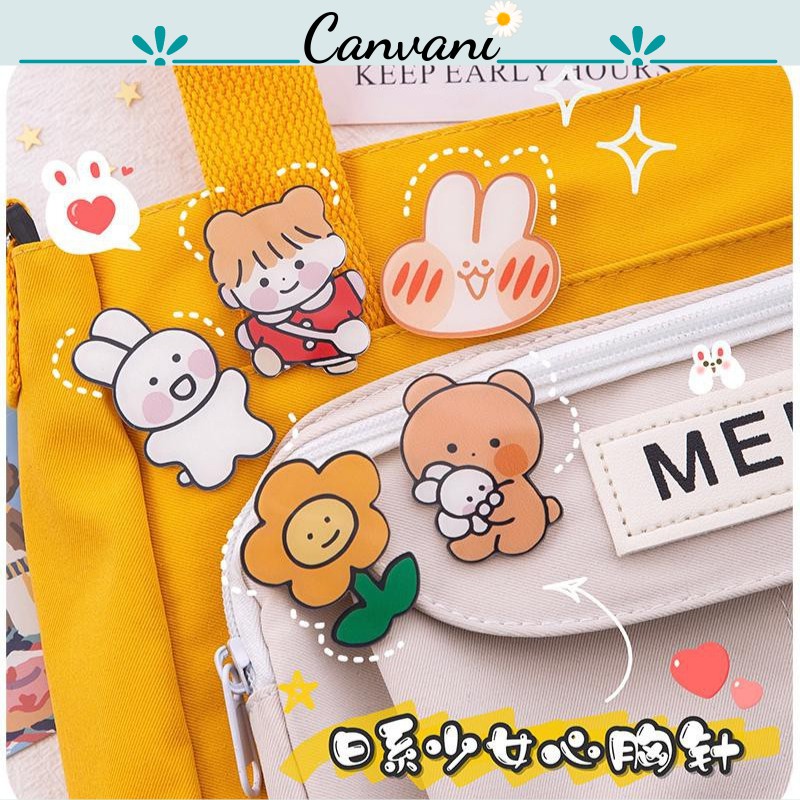 Huy Hiệu Cài Balo Túi Áo Pin Sticker Cute Phụ Kiện Gắn Balo Dễ Thương_Canvani051