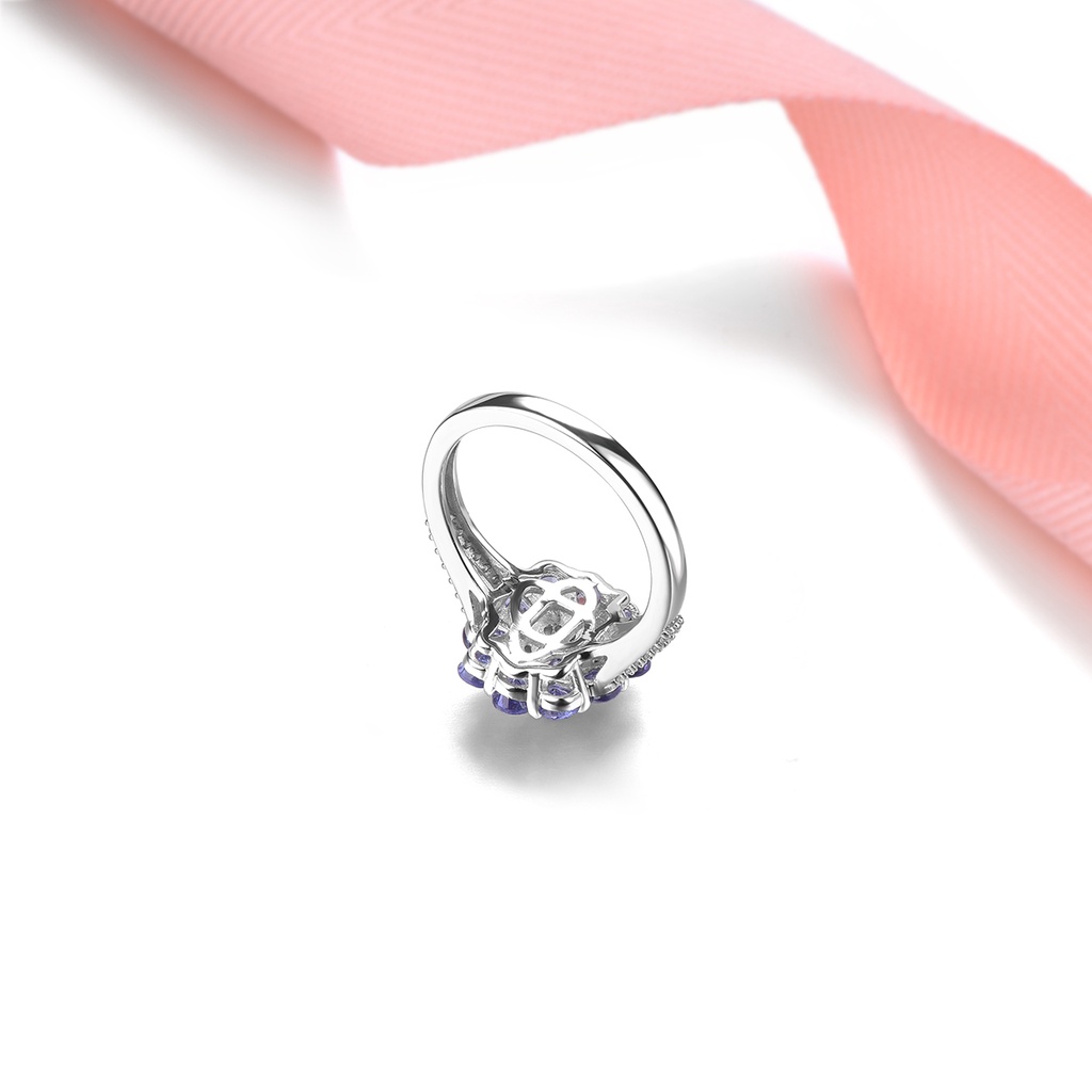 Dây Chuyền Bạc S925 Đính Đá Tanzanite Tự Nhiên Cao Cấp Cho Nữ